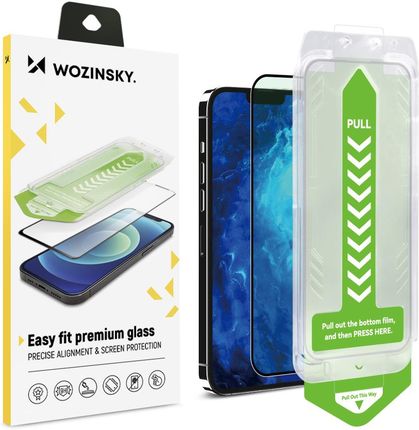 Wozinsky Szkło Hartowane 9H Z Ramką Montażową Do Iphone 13 Pro Premium Glass Czarne