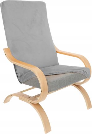 Pokrowiec Na Fotel Finka Jasny Szary Welur