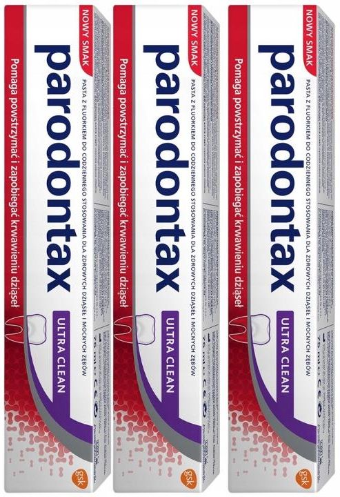 Parodontax Ultra Clean 3x75ml - Opinie i ceny na Ceneo.pl