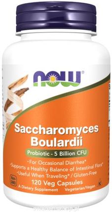 Now Foods Saccharomyces Boulardii Drożdże Typu Probiotycznego Probiotyk 120Kaps