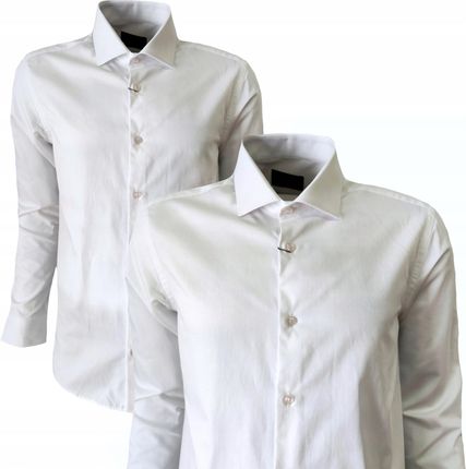Koszula męska wizytowa biznesowa biała bawełna 4XL