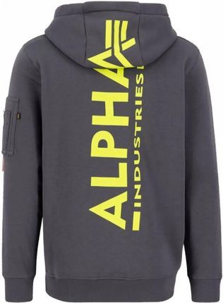 Bluza rozpinana z kapturem Alpha Industries Back Print 128342 684 - Vintage Grey 