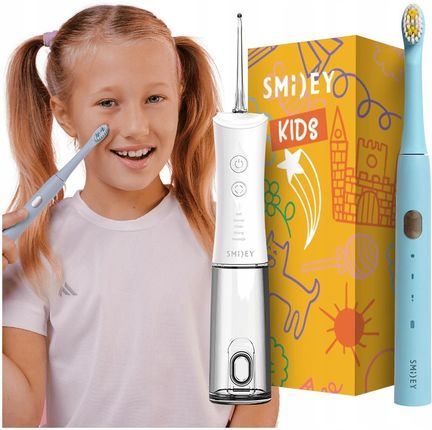 Szczoteczka elektryczna Smiley Light Kids Niebieski + Irygator Pro Aqua