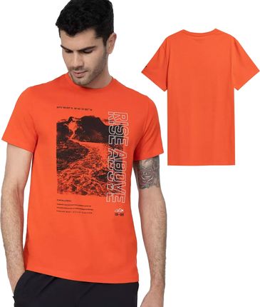 T-shirt męski 4F regular pomarańczowy 3XL