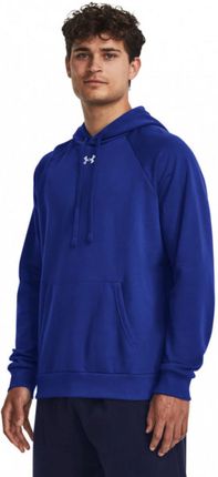 Męska bluza dresowa nierozpinana z kapturem Under Armour UA Rival Fleece Hoodie - niebieska