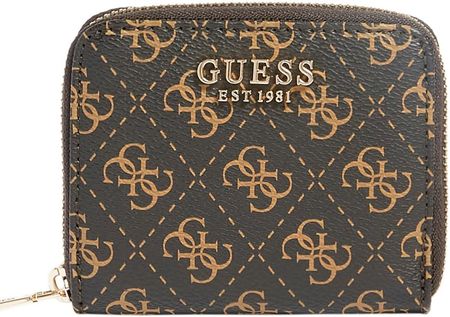 Damski Portfel Guess Laurel Slg Small Zip Around Swqe8500370-Bnl – Brązowy