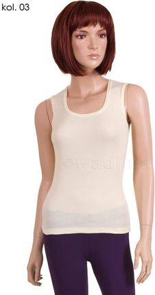 Bluzka - damska,100% bawełna ,szerokie ramiączko ,rózne kolory  (Krem, XL/44)