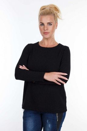 Bluzka damska z wzorem,długi rękaw  Nowość (Czarny, XL/44)