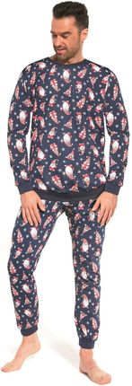Piżama męska świąteczna Gnomy dł  (XL, jeans)