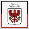 Kwadratowy magnes z herbem miasta - Gorzów Wielkopolski