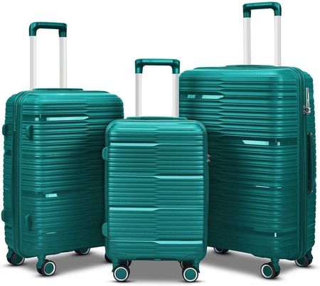 Zestaw walizek podróżnych 3szt Barut Koralowy-niebieski ABS 4 kółka 360° Barut