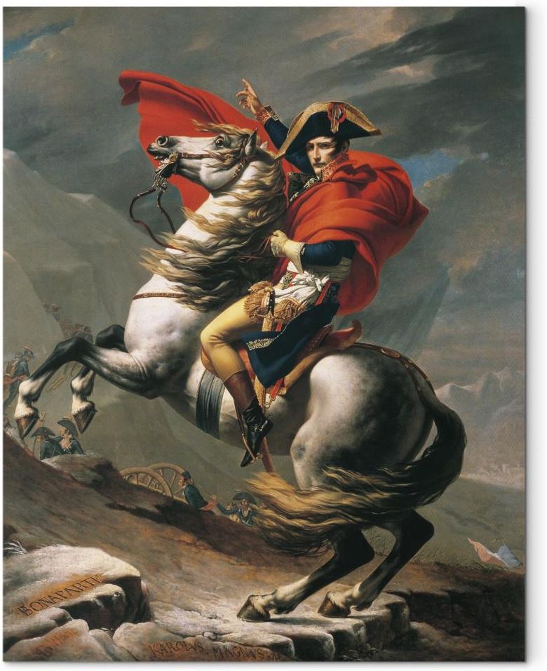 Napoleon Przekraczający Przełęcz świętego Bernarda W 1800 Roku Opis Obrazu Bimago Reprodukcja Obrazu Napoleon Przekraczający Przełęcz Świętego