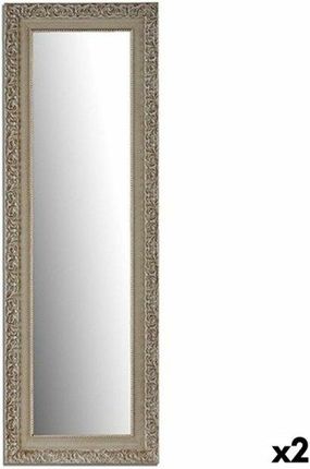 Gift Decor Lustro Ścienne Biały Drewno Szkło 45,5X136 1,5 Cm (2 Sztuk)