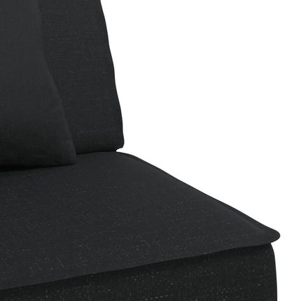 vidaXL Sofa Rozkładana W Kształcie L Czarna 255X140X70 Cm Tkanina - zdjęcie 2
