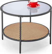 Zdjęcie Halmar Ława Okrągła Boho Dakota Szkło Rattan - Frampol