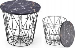 Zdjęcie Halmar Ława Ze Schowkiem Stolik Harissa B Czarny Marmur - Brzeg