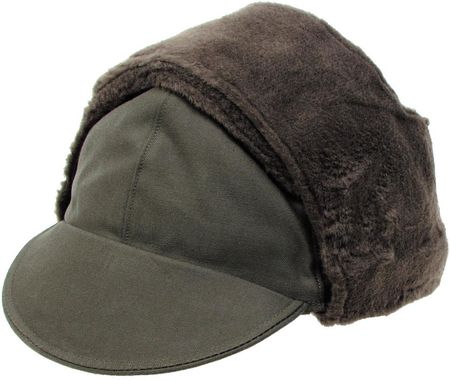 Niemiecka czapka zimowa wojskowa - oliwkowa