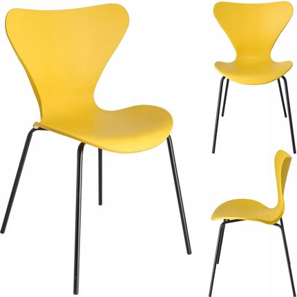 Krzesło plastikowe TAMOE żółte