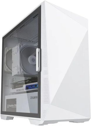 Zalman Z1 Iceberg White - mATX Mid Tower PC Case/Pre-installed fan 2 x 120mm in Mini Tower Biały