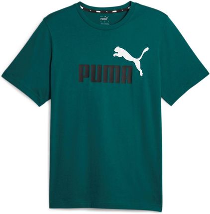 Koszulka męska Puma ESS+ 2 COL LOGO zielona 58675945