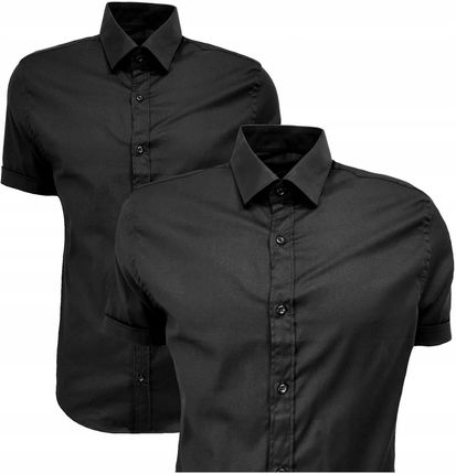 Koszula męska czarna casual wizytowa 3XL ANAGRE