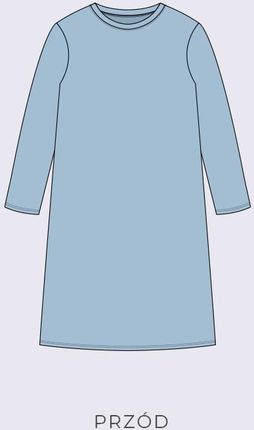 Koszula nocna ,dla chorych,rękaw długi New  (Błękit, S/M)