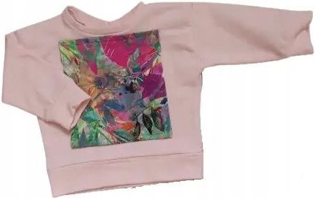 Bluza dziecięca Malowane kwiaty z różem roz. 68