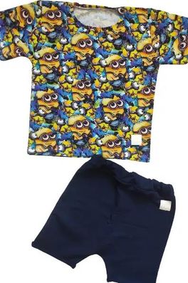 Komplet letni Minionki z granatem rozmiar 68