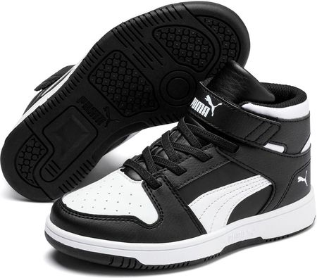 Buty sportowe dziecięce Puma REBOUND LAYUP SL V PS czarne 37048801