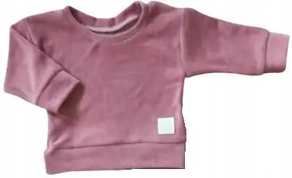 Bluza dziecięca welurowa różowa rozmiar 74