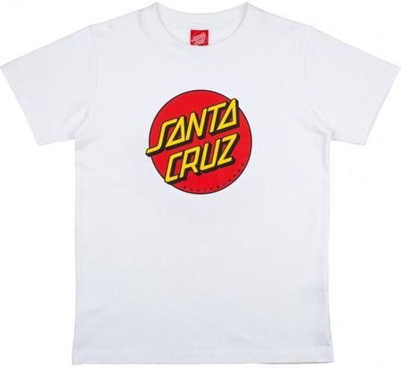 SANTA CRUZ - Youth Classic Dot T-Shirt White () rozmiar: 12-14y