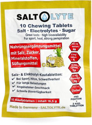 Saltstick Elektrolityczne Tabletki Saltolyte Chewing 10Szt. Pinacolada
