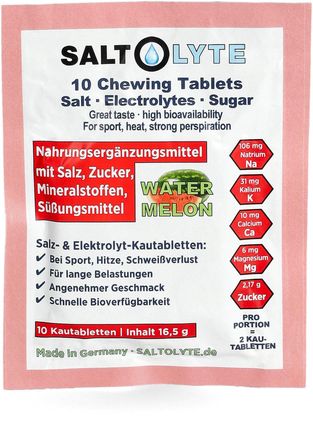 Saltstick Elektrolityczne Tabletki Saltolyte Chewing 10Szt. Arbuzowe