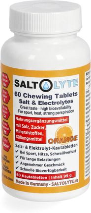 Saltstick Elektrolityczne Tabletki Saltolyte Chewing 60Szt. Pomarańczowe