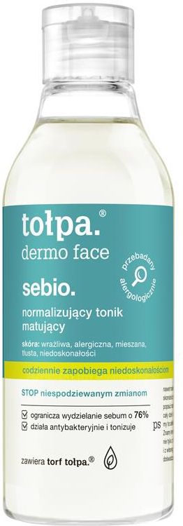 Dermokosmetyk Tołpa Dermo Face Sebio Normalizujący Tonik Matujący 200ml ...