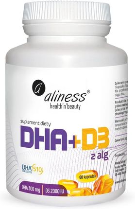 Aliness Dha + D3 Z Alg Suplement Diety 60 Kapsułek