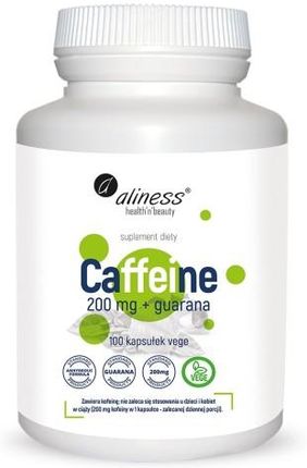 Aliness Caffeine 200Mg Z Guaraną 100 Vege Kapsułek