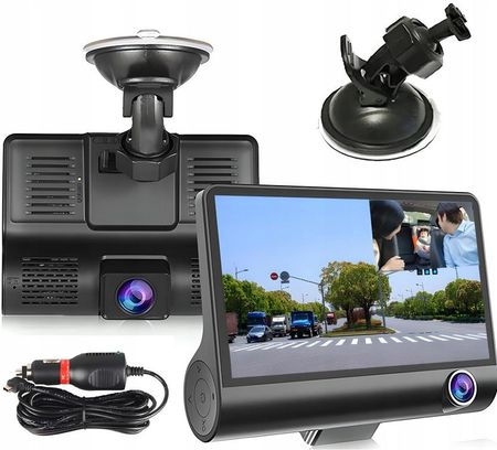 Zesatw Rejestrator Jazdy Kamera Cofania 3 Kamery