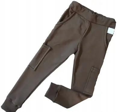 Spodnie taupe z kieszonkami rozmiar 152