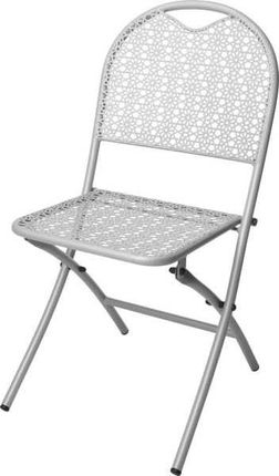 Krzesło Składane Ogrodowe Balkonowe 87X40X37,5Cm Metalowe Szare Kx81100120