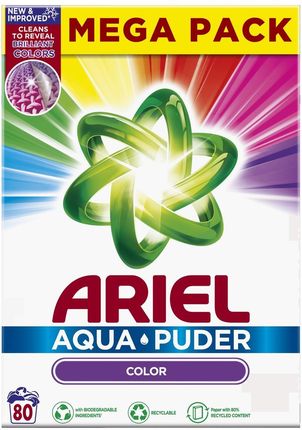 Ariel Aqua Puder Proszek do prania do kolorów 80 prań 5.2kg