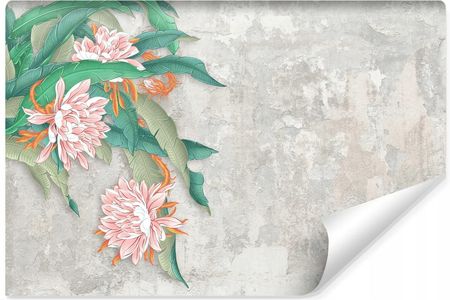 Muralo Ścienna Kwiaty Beton Abstrakcja 400X280