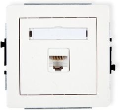 Zdjęcie Karlik Gniazdo Komputerowe Pojedyncze Deco Biały (DGK-1) - Chorzów