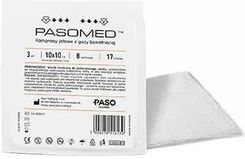 Zdjęcie PasoMed kompresy jałowe z gazy bawełnianej pakowane pojedynczo 17 nitek 8 warstw 10x10 cm 3szt. - Pyzdry