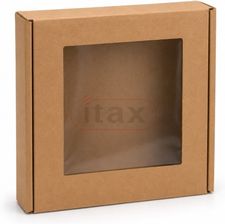 Zdjęcie Itax Karton Pudełko Ozdobne Brązowe 280X280X30Mm Z Okienkiem - Chełmża