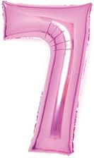 Zdjęcie Amscan Balon Foliowy Cyfra 7 Różowy 66cm - Czempiń
