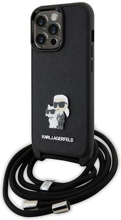 Karl Lagerfeld Klhcp13Lsakcpsk Iphone 13 Pro 13 61" Hardcase Czarnyblack Crossbody Saffiano Metal Pin Karl Choupette