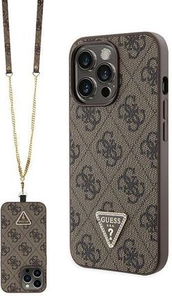 Guess Guhcp13Xp4Tdscpw Iphone 13 Pro Max 6 7" Brązowy Brown Hardcase Crossbody 4G Metal Logo