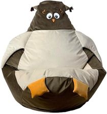 Zdjęcie Pufa Worek Sako Sowa Brąz-Beż L 105X80 - Zabłudów