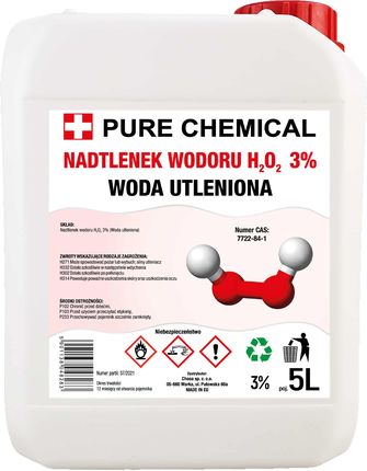 Nadtlenek Wodoru 3%   Woda Utleniona 5L Purechemical